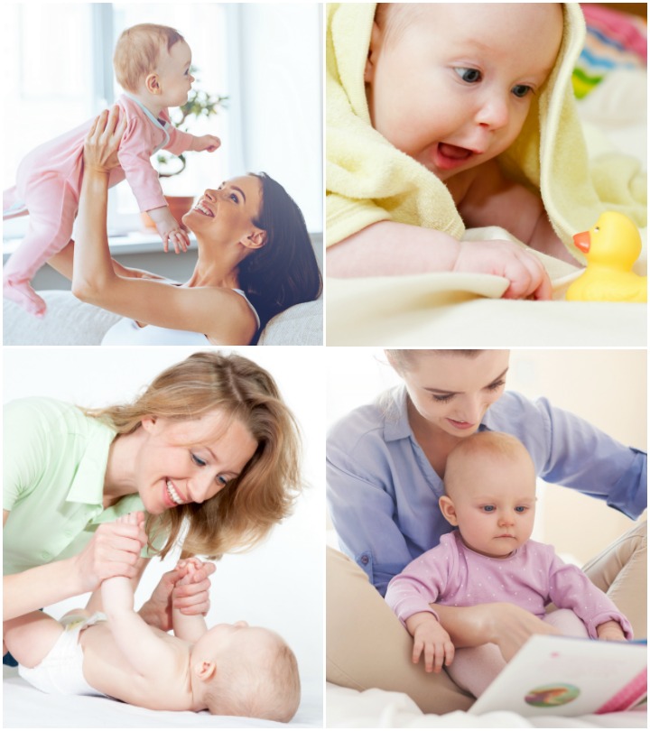 Mother Playing With 4-month-old Baby