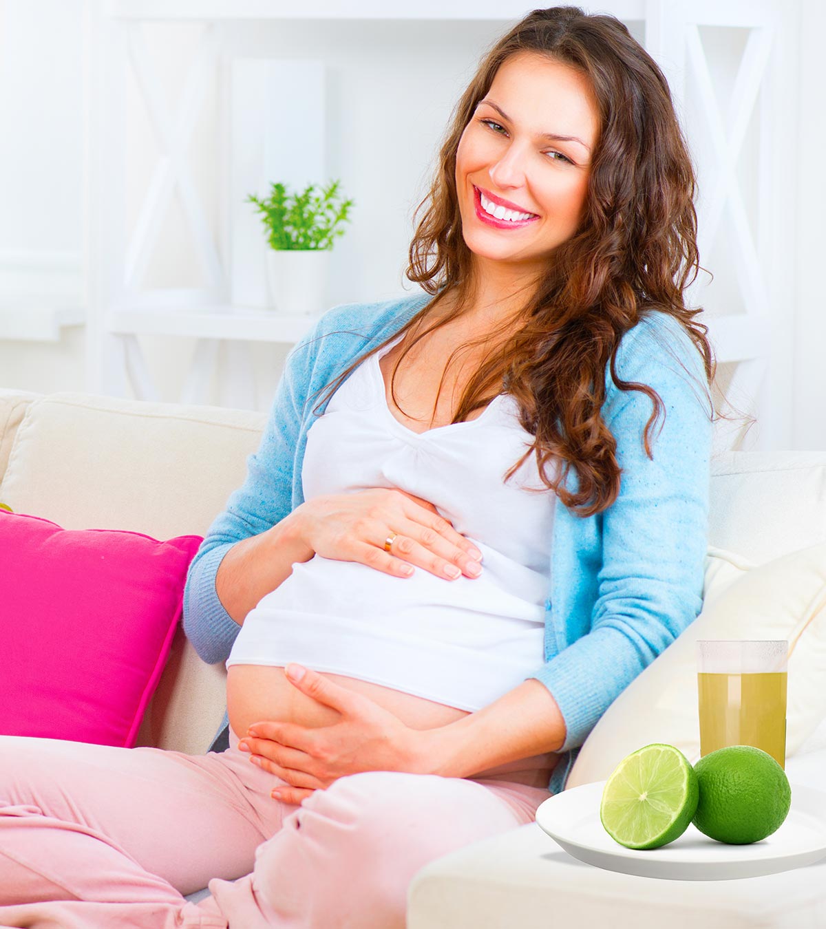 Pregnant Woman Drinking Mosambi Juice