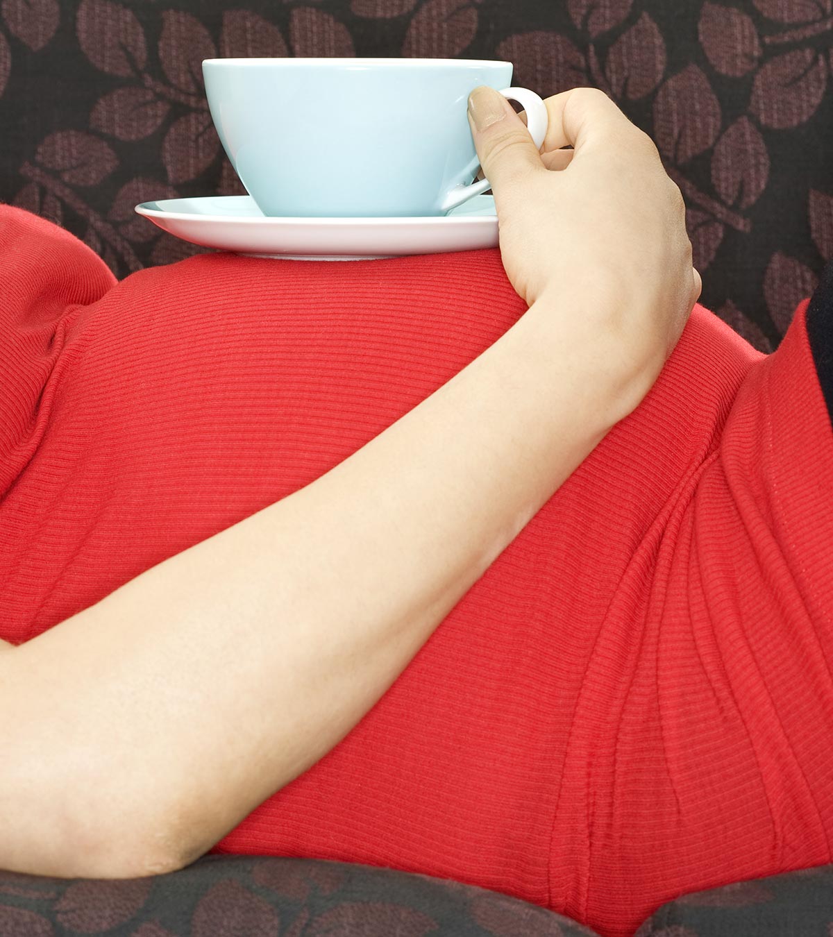 A Pregnant Woman Having Peppermint Tea