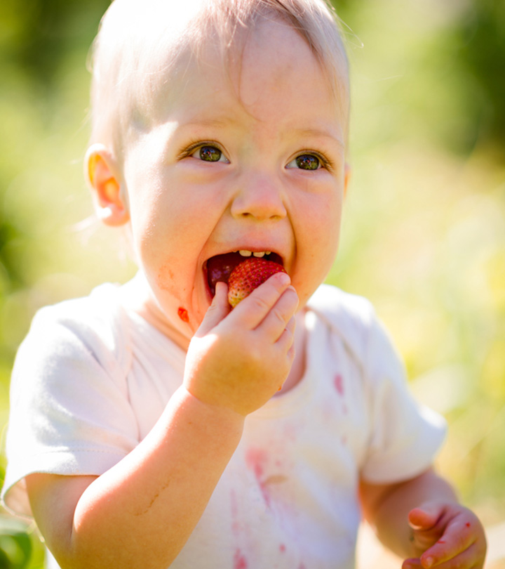 Babies Having Strawberries With Benefits And Recipes