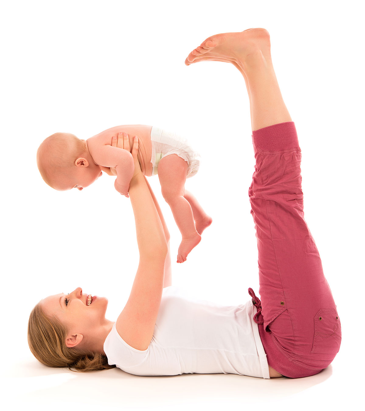 Woman Practicing Yoga After C-section